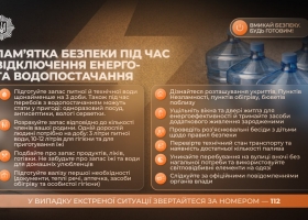 МВС України закликає громадян підготуватися до можливих перебоїв з електроенергією та водою